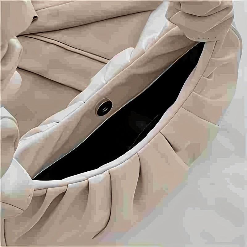Cloud Pleated Soft Underarm Bag Casual Stylish Baguette Bag