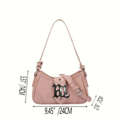 Y2K Baguette Bag Solid Underarm Shoulder Bag