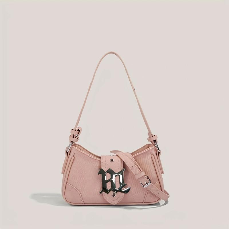 Y2K Baguette Bag Solid Underarm Shoulder Bag