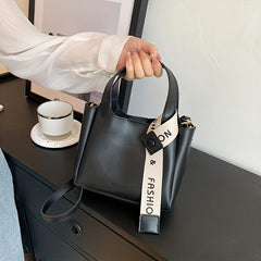 Minimalist Square Satchel Bag All Match Handbag With Scarf Decor