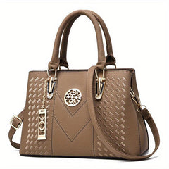 Stylish Metallic Decor Crossbody Bag