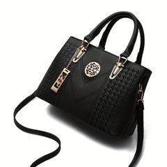 Stylish Metallic Decor Crossbody Bag