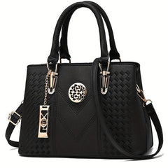 Stylish Metallic Decor Crossbody Bag
