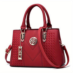Stylish Metallic Decor Crossbody Bag