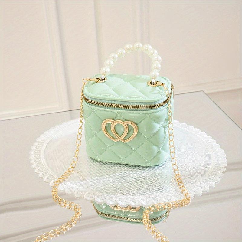 Quilted Crossbody Bucket Bag with Chain Strap