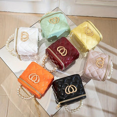 Quilted Crossbody Bucket Bag with Chain Strap