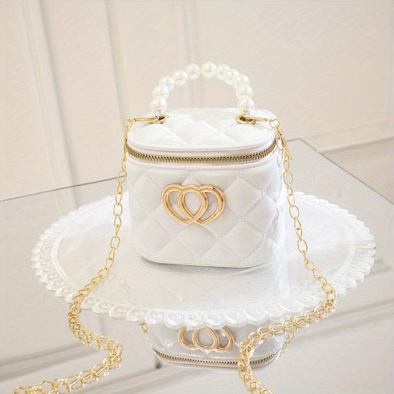 Quilted Crossbody Bucket Bag with Chain Strap