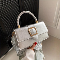 Vintage Square Crossbody Bag Retro Flap Shoulder Bag Women's Handbag
