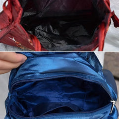 Ethnic Style Bucket Bag Lotus Purse Flower Embroidery Handbag