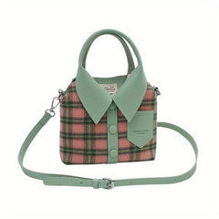 Handbag Button Decor Crossbody Bag Top Handle Purse