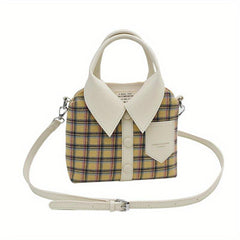Handbag Button Decor Crossbody Bag Top Handle Purse