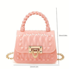 Mini Silicone Crossbody Bag Casual Small Handbag & Purse