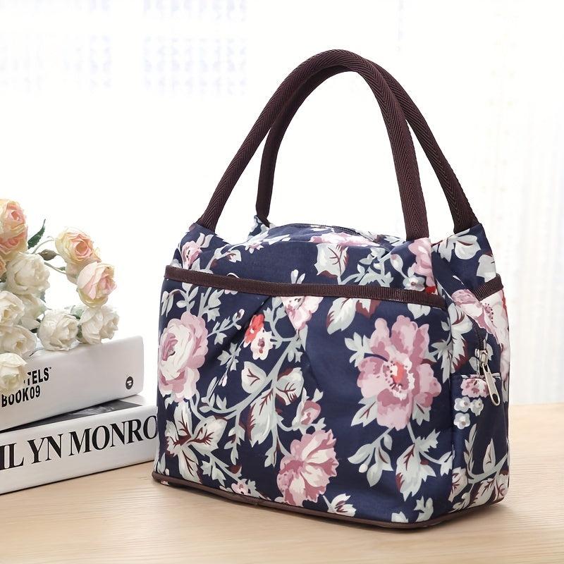 Insulated Lunch Bag Portable Zipper Handbag Reusable Storage Food Containers