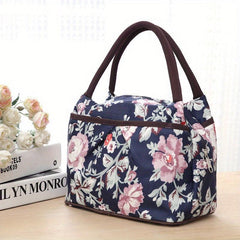 Insulated Lunch Bag Portable Zipper Handbag Reusable Storage Food Containers