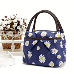 Insulated Lunch Bag Portable Zipper Handbag Reusable Storage Food Containers