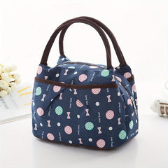 Insulated Lunch Bag Portable Zipper Handbag Reusable Storage Food Containers