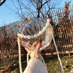 Shell Shoulder Bag Transparent Satchel Bag All Match Mini Bag