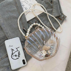 Shell Shoulder Bag Transparent Satchel Bag All Match Mini Bag