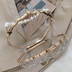 Shell Shoulder Bag Transparent Satchel Bag All Match Mini Bag