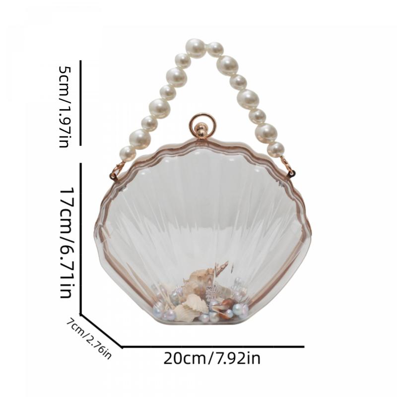 Shell Shoulder Bag Transparent Satchel Bag All Match Mini Bag
