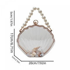 Shell Shoulder Bag Transparent Satchel Bag All Match Mini Bag