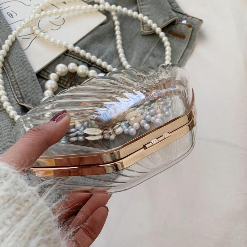 Shell Shoulder Bag Transparent Satchel Bag All Match Mini Bag