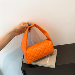 Quilted PU Leather Underarm Bag Shoulder Handbag 7.5 x3.5 x3.1