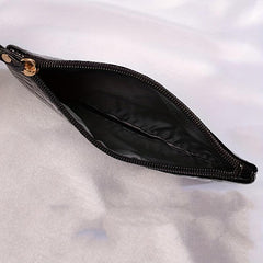 Crocodile Clutch Purses with Zipper and Wristlet