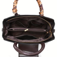 Stitching Detail Crossbody Satchel Purse