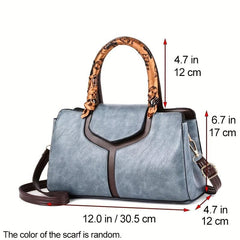 Stitching Detail Crossbody Satchel Purse
