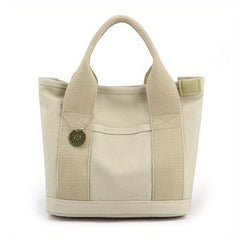 Vintage Canvas Tote Bag Top Handle Bucket Bag Women's Casual Handbag & Purse
