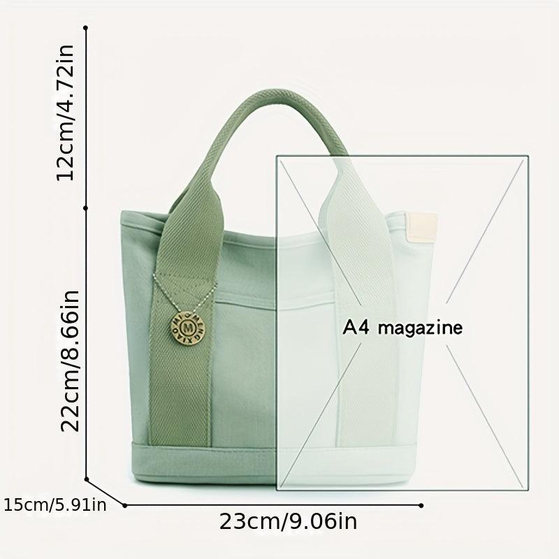 Vintage Canvas Tote Bag Top Handle Bucket Bag Women's Casual Handbag & Purse