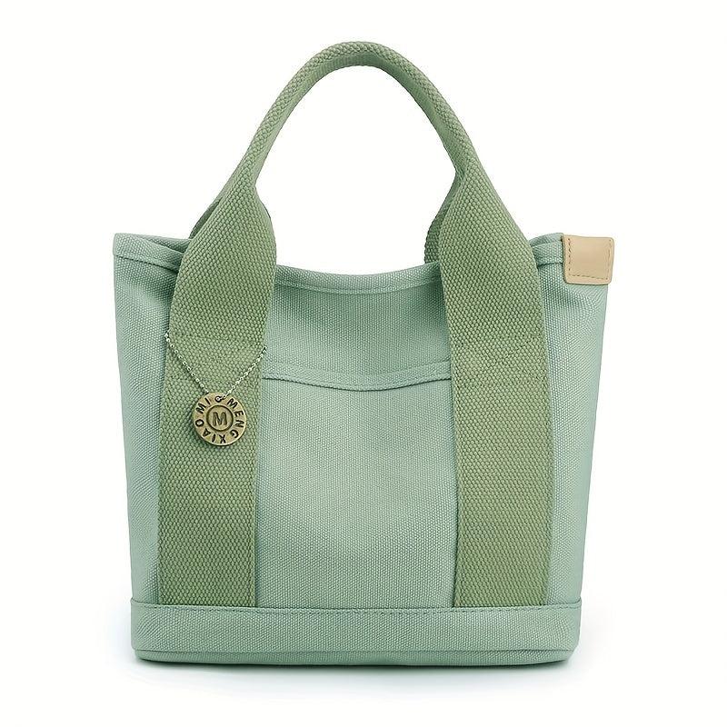 Vintage Canvas Tote Bag Top Handle Bucket Bag Women's Casual Handbag & Purse