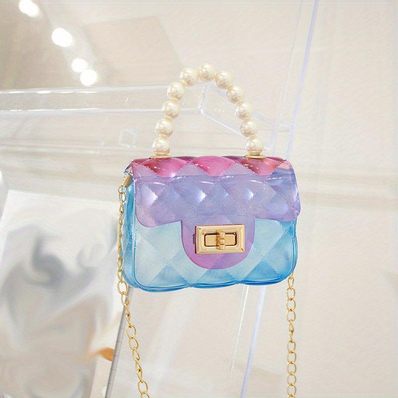 Metal Chain Crossbody Jelly Bag PVC Clear Waterproof Bag Lightweight Shoulder