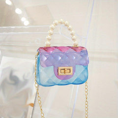 Metal Chain Crossbody Jelly Bag PVC Clear Waterproof Bag Lightweight Shoulder