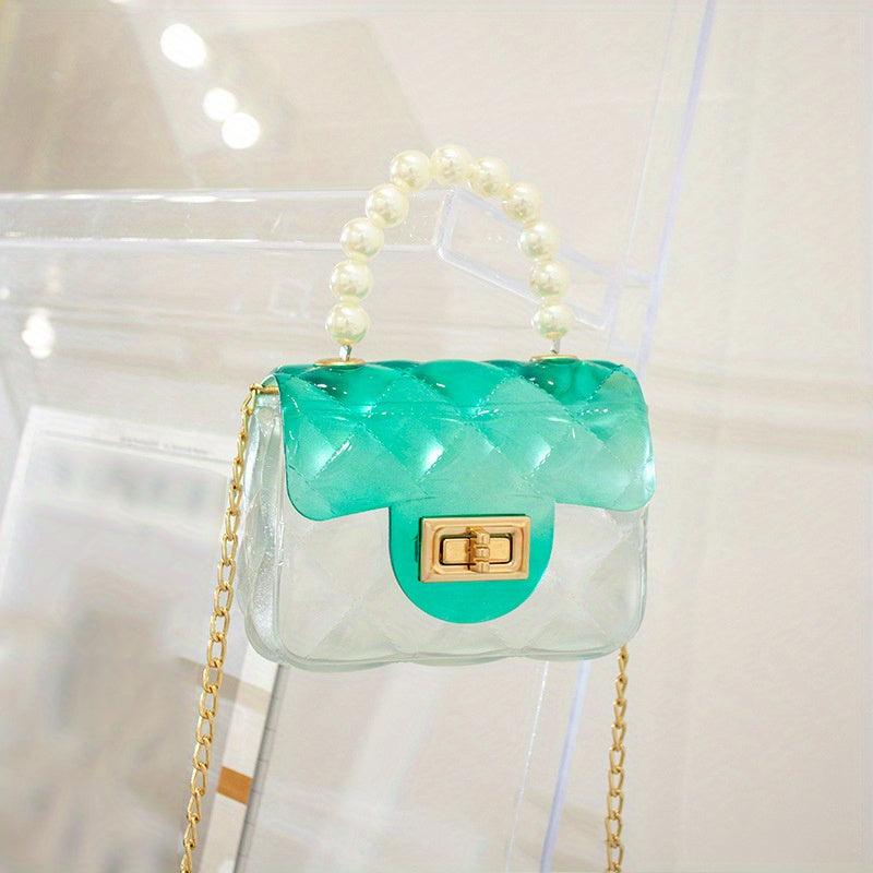 Metal Chain Crossbody Jelly Bag PVC Clear Waterproof Bag Lightweight Shoulder