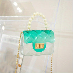 Metal Chain Crossbody Jelly Bag PVC Clear Waterproof Bag Lightweight Shoulder