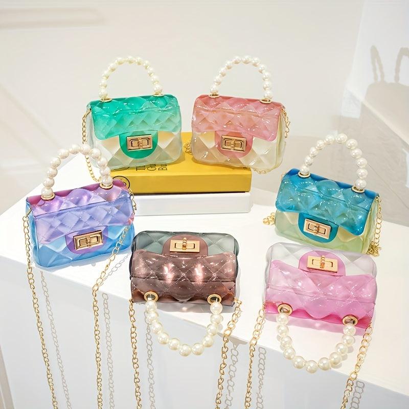 Metal Chain Crossbody Jelly Bag PVC Clear Waterproof Bag Lightweight Shoulder