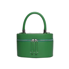 Minimalist Solid Bucket Bag Zipper Handbag