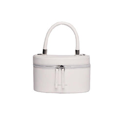 Minimalist Solid Bucket Bag Zipper Handbag