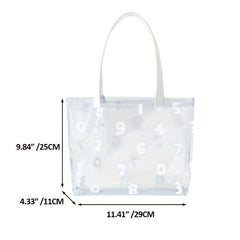Waterproof Clear PVC Top Handle Satchel Beach Bag