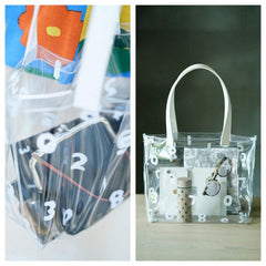 Waterproof Clear PVC Top Handle Satchel Beach Bag