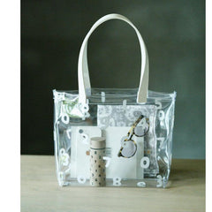 Waterproof Clear PVC Top Handle Satchel Beach Bag