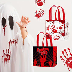 4PCS Halloween Candy Storage Bag Trick Or Treat Tote Bag Gothic Horror Gift Bag