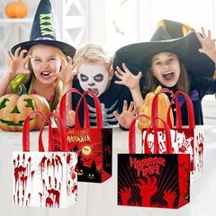4PCS Halloween Candy Storage Bag Trick Or Treat Tote Bag Gothic Horror Gift Bag