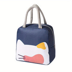 Cartoon Pattern Insulated Lunch Box Bag for Work School Picnic