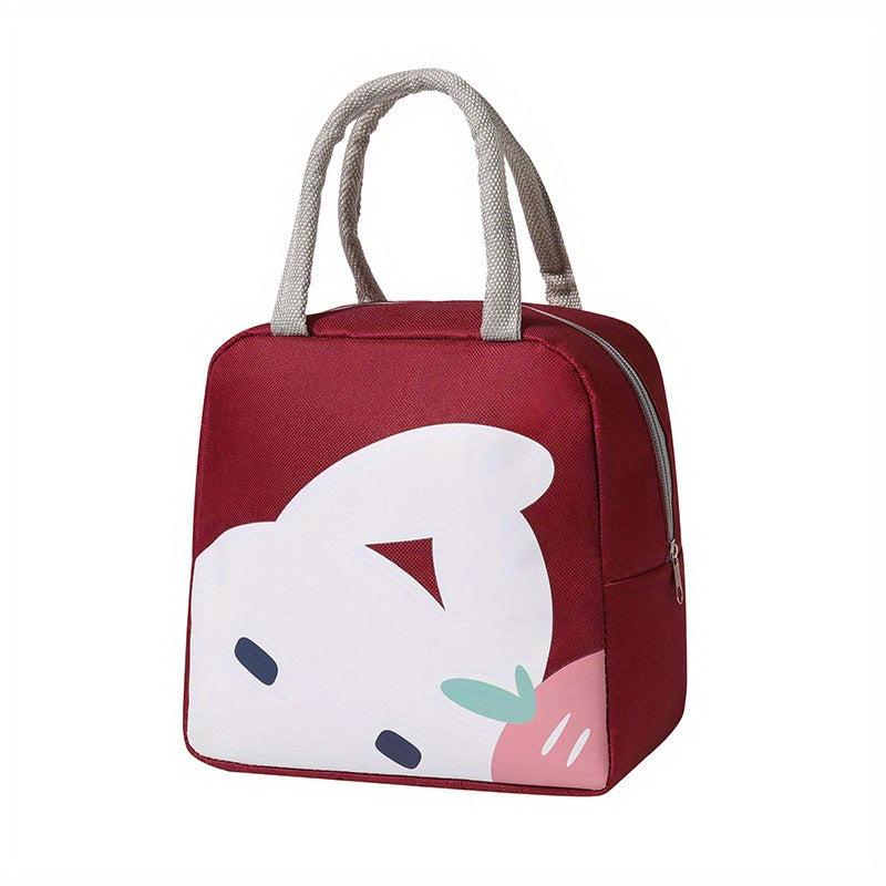 Cartoon Pattern Insulated Lunch Box Bag for Work School Picnic