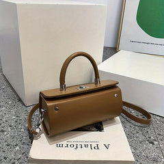 Minimalist Square Crossbody Bag Solid Top Handle Bag Women's Casual Handbag