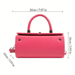 Minimalist Square Crossbody Bag Solid Top Handle Bag Women's Casual Handbag