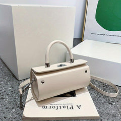 Minimalist Square Crossbody Bag Solid Top Handle Bag Women's Casual Handbag